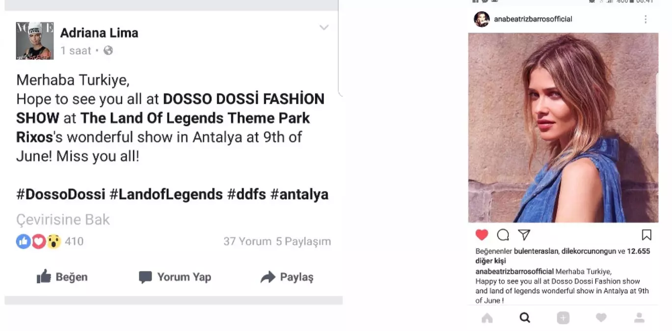 Adriana Lima'dan Türkiye'ye Mesaj