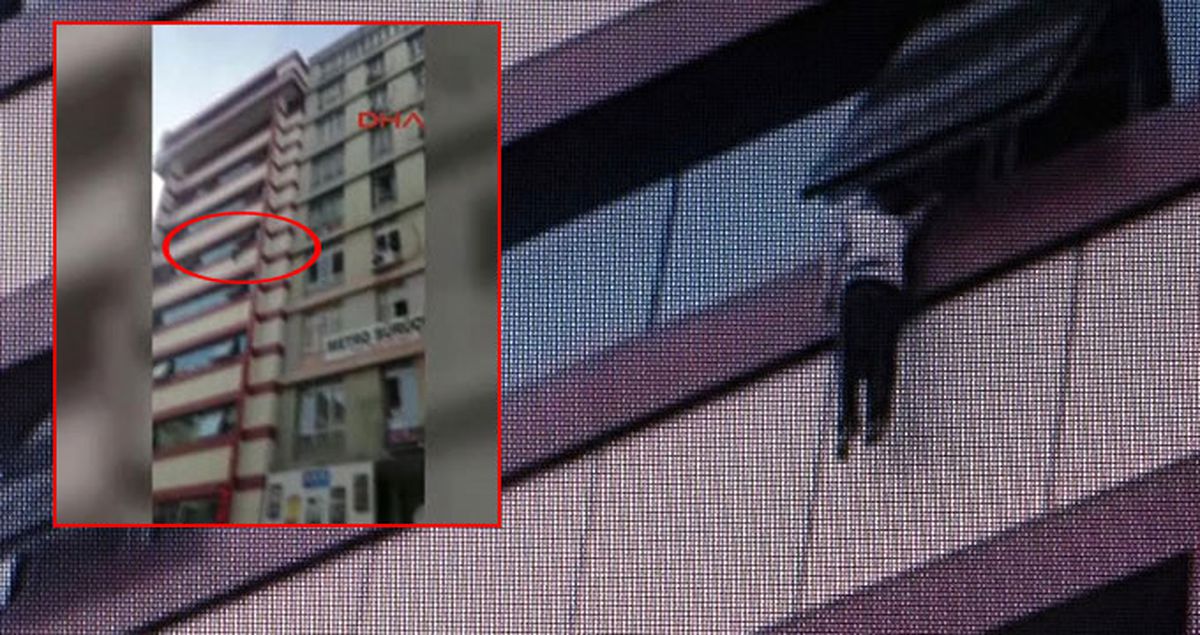 Pencereden Sarkan 5 Yaşındaki Çocuğun Mucize Kurtuluşu Kameralara Yansıdı
