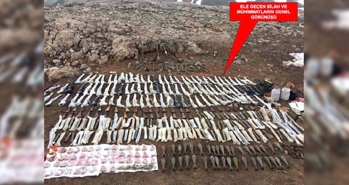 Kato Dağı'nda 'Atikler' PKK'ya Ait Mağarada 108 Kalaşnikof Piyade Tüfeği Ele Geçirdi