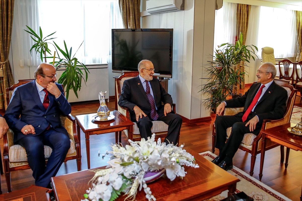 Kılıçdaroğlu'dan Saadet Partisi'ne Ziyaret! Koç ve Bekaroğlu Eşlik Etti