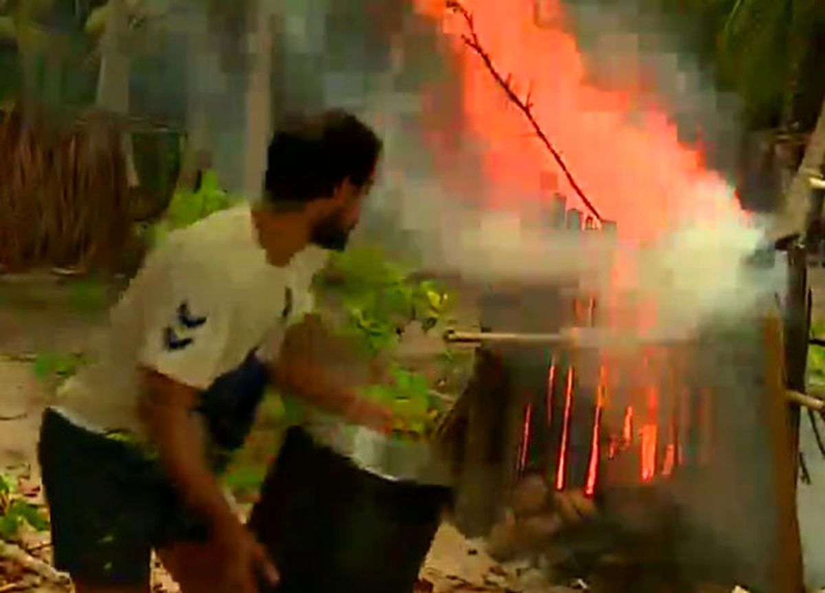 Survivor'da Furkan'ın Yaptığı Şömine Alev Alev Yandı