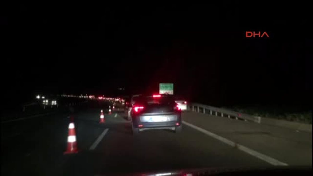 Bolu Tem Otoyolu'nun Abant Kavşağı Bölgesinde Trafik Yoğunluğu