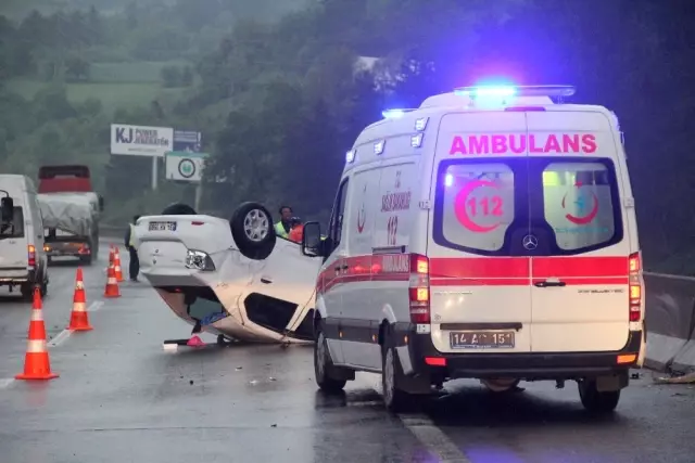 Bolu Tem'de Kaza: 5 Yaralı