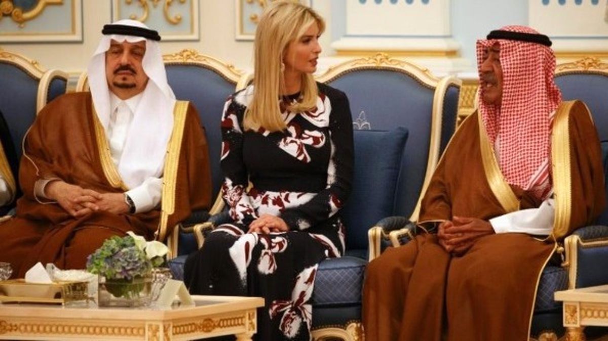Kral Selman'ın Heyeti, Ivanka Trump'ı Hayran Hayran Süzdü