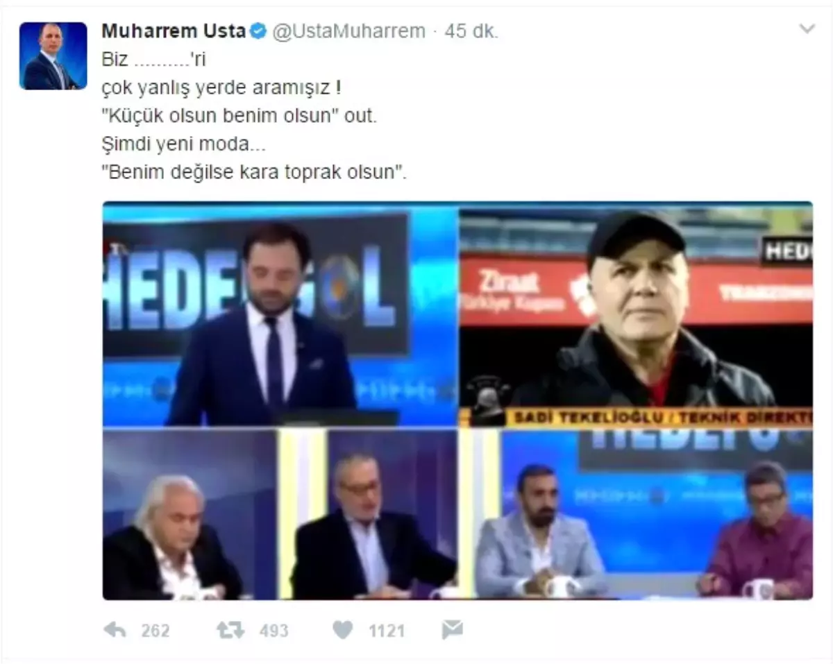 Muharrem Usta'dan Tekelioğlu'na Gönderme