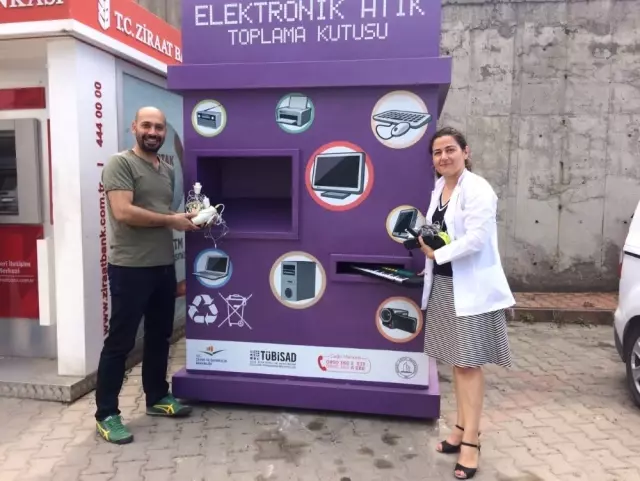 Beü'den Atık Elektronik Eşya Konteynırı Beü'den Atık Elektronik Eşya Konteynırı