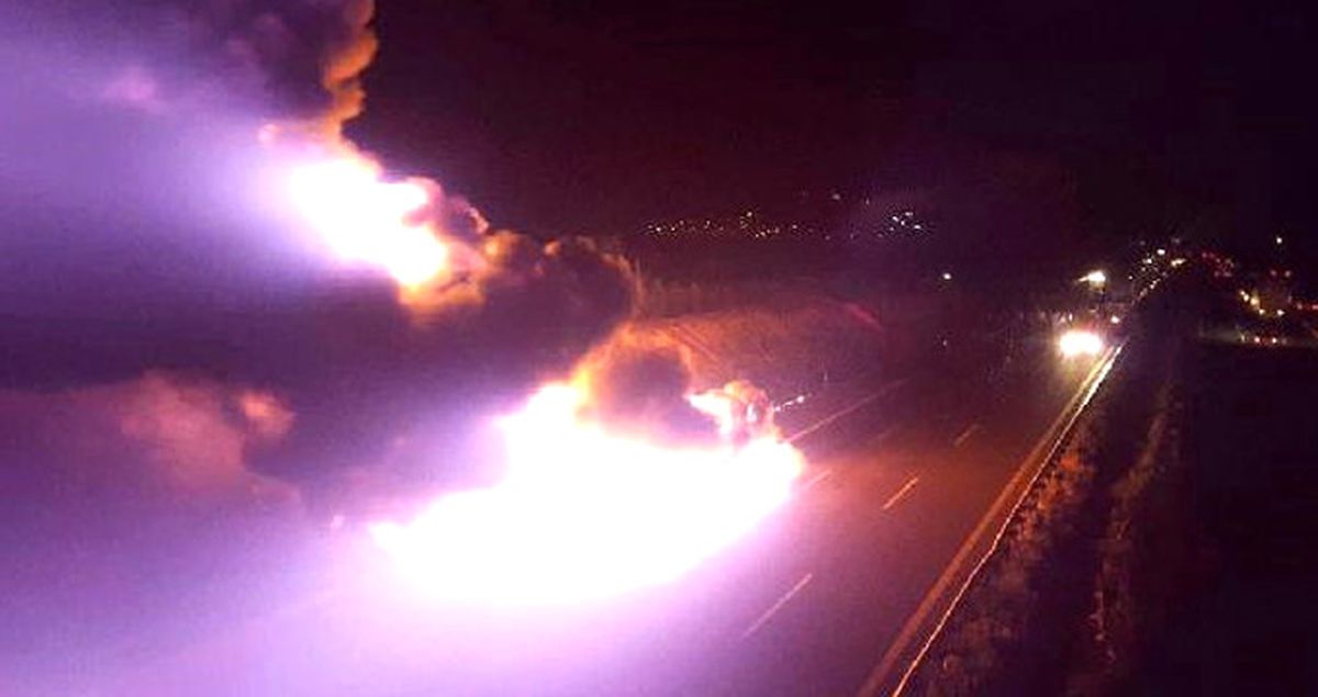 Gaziantep'te Amonyum Nitrat Yüklü Tanker Alev Alev Yandı