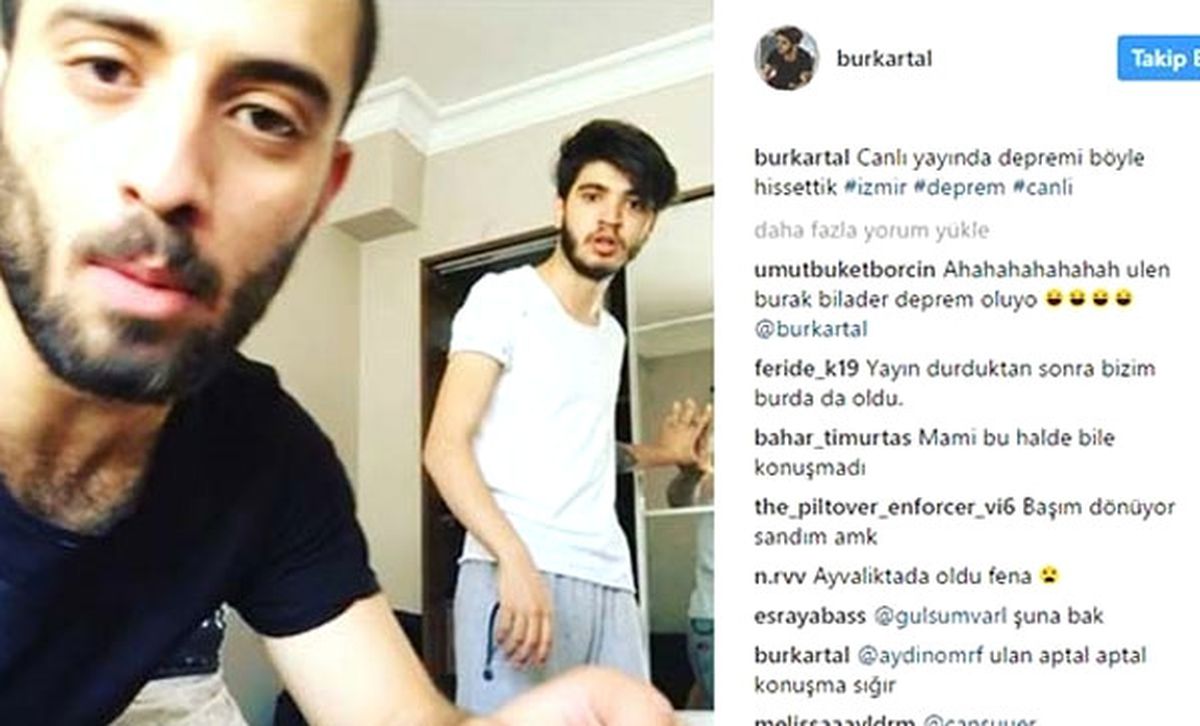 Sosyal Medya İçin Video Çeken Gençler, Tesadüfen Deprem Anını Kaydetti