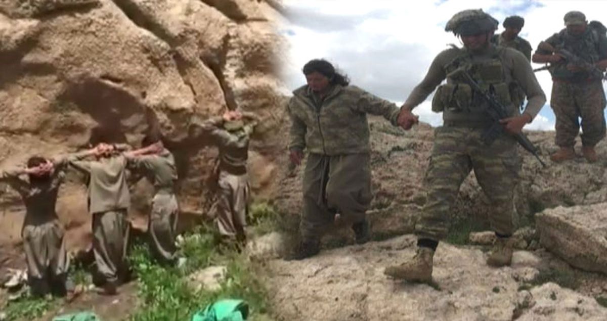 Herekol Dağı'ndaki Çatışmada 2 Arkadaşları Öldürülen 6 Terörist Teslim