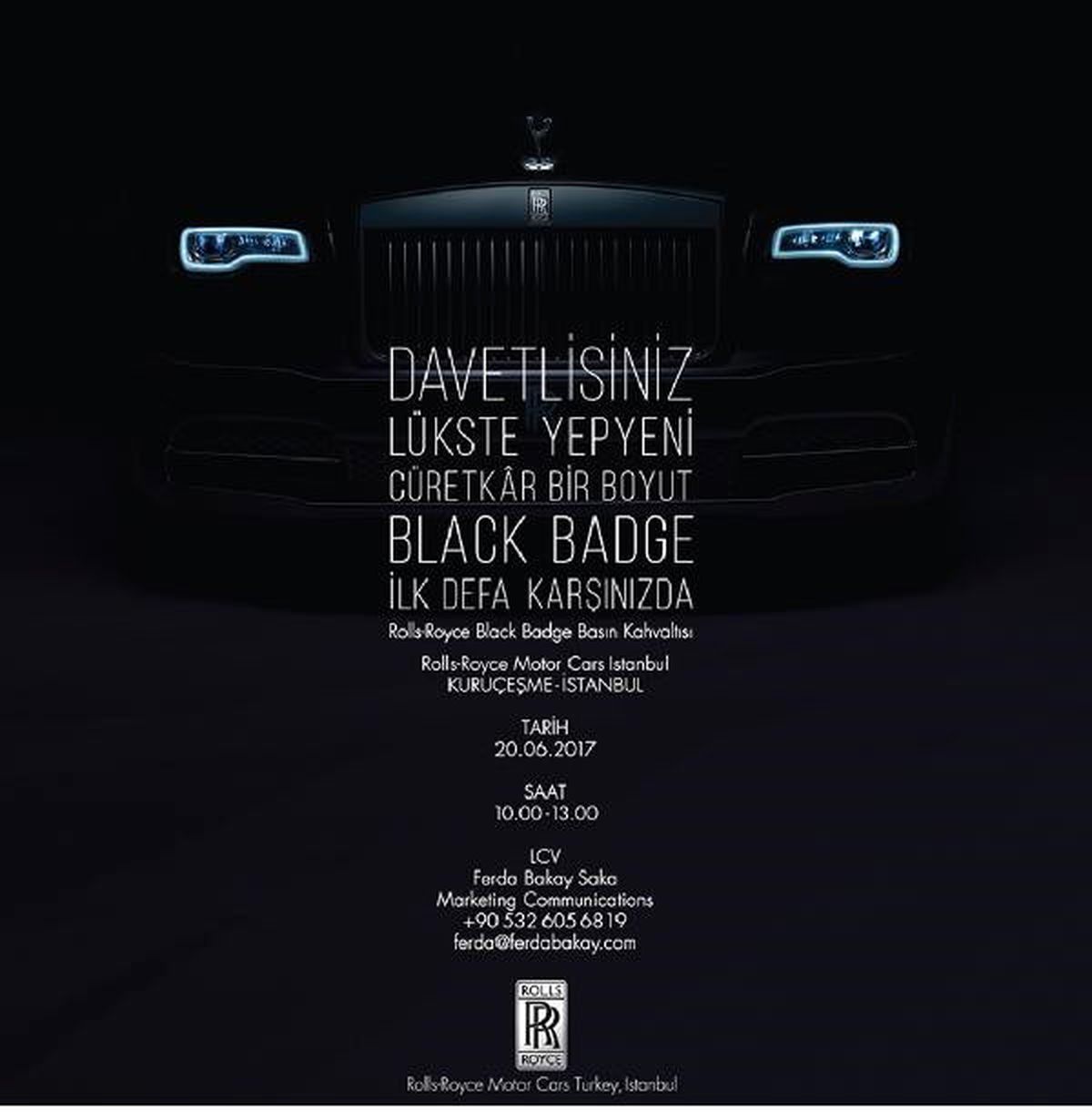 İstanbul Rolls Royce Motor Cars, Wraith Black Badge'i Türkiye'ye Getiriyor
