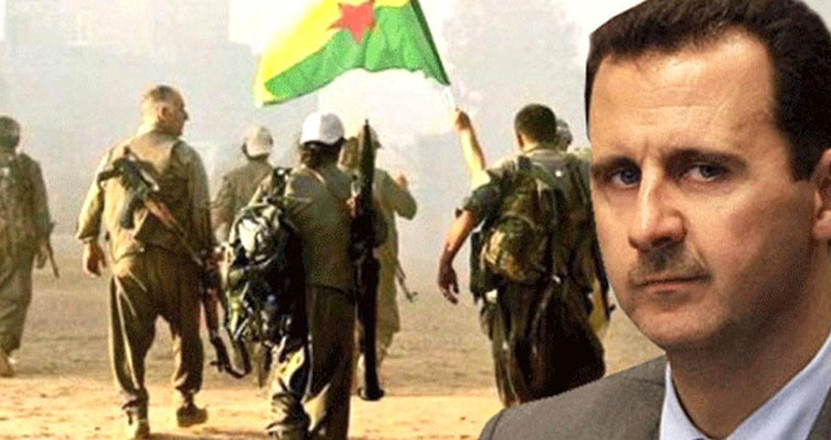 PKK/PYD'li Teröristler Esad'ı Tehdit Etti