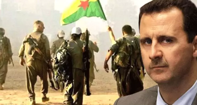 PKK/PYD'li Teröristler Esad'ı Tehdit Etti
