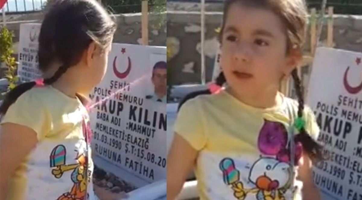 Şeyma'nın Şehit Babasının Mezarı Başındaki Sözleri Herkesi Ağlattı