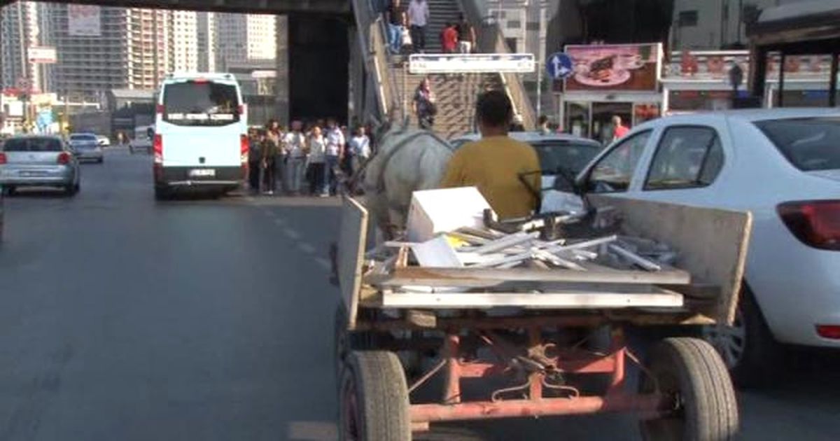 At Arabalı Vatandaş Ekmek Parası İçin Canını Hiçe Saydı