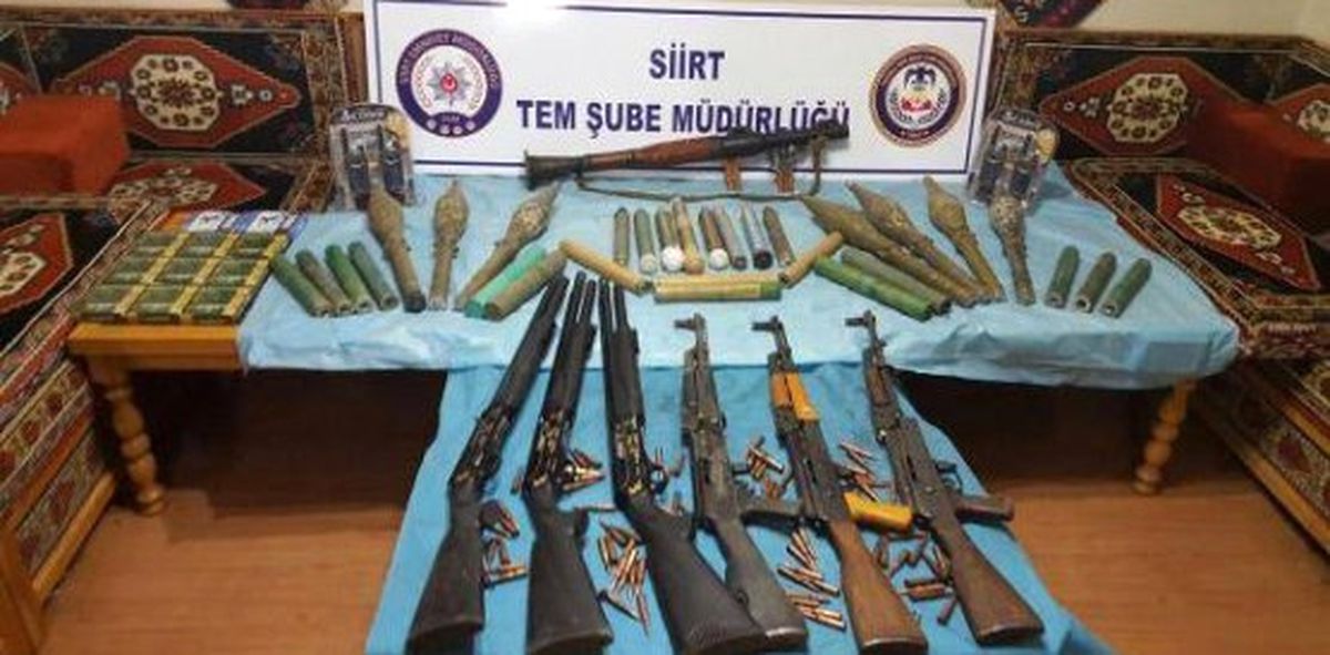 Terör Örgütüne Bir Darbe Daha! Siirt'te PKK Cephaneliği Bulundu