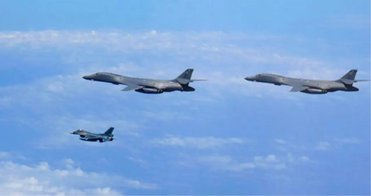 ABD'den Tehlikeli Adım! Bombardıman Uçakları Kore Üstünde Uçtu