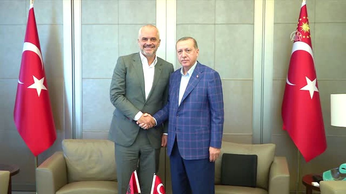 Cumhurbaşkanı Erdoğan,arnavutluk Başbakanı Edi Rama'yı Kabul Etti
