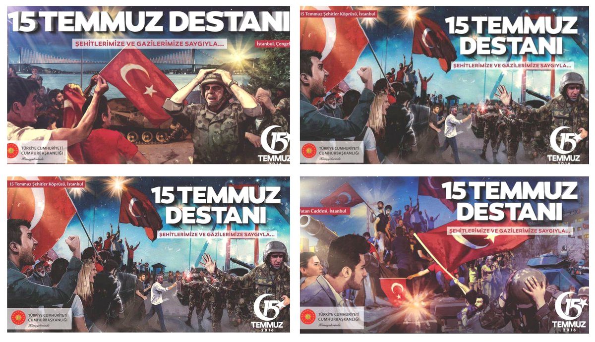 Cumhurbaşkanlığı'nın 15 Temmuz Afişleri Görücüye Çıktı