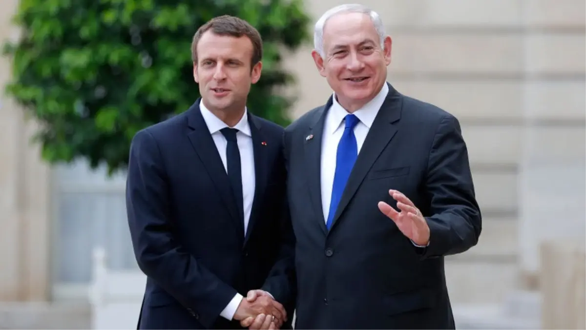 Macron, Netanyahu ile Görüştü