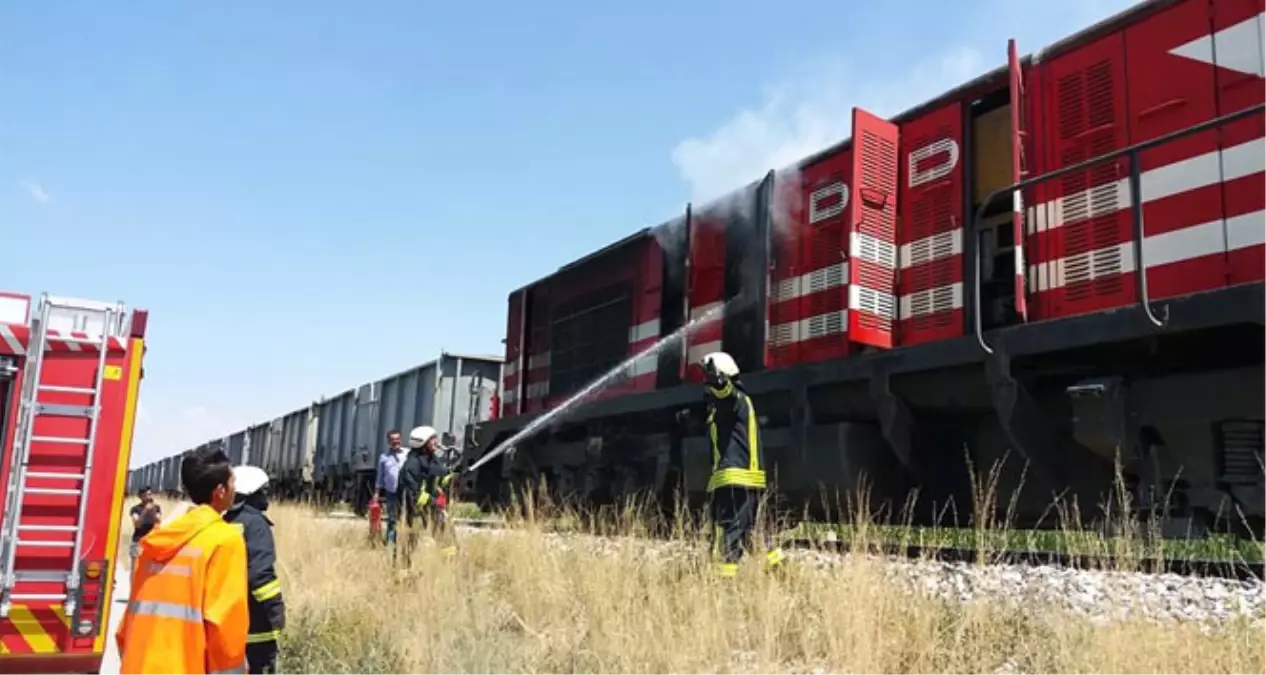 Karaman'da Lokomotif Yangını