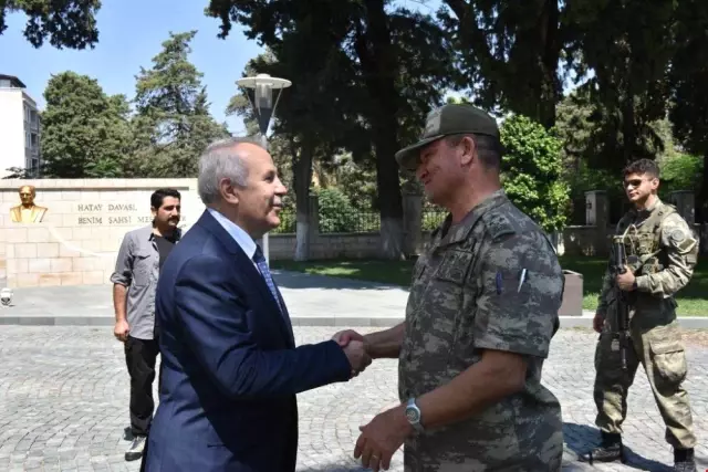 Korgeneral Temel, Hatay Valisi Ata'yı Ziyaret Etti