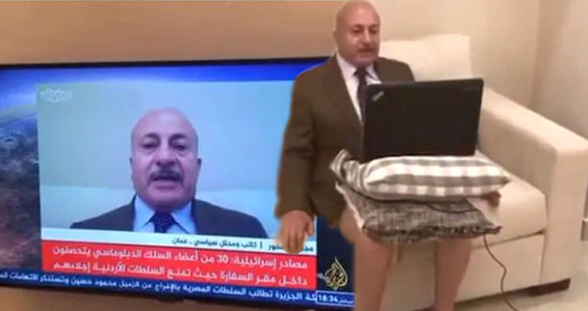 Ürdünlü Yorumcu, Yayına Pantolonsuz Bağlandı! Oğlu Onu Böyle İfşa Etti