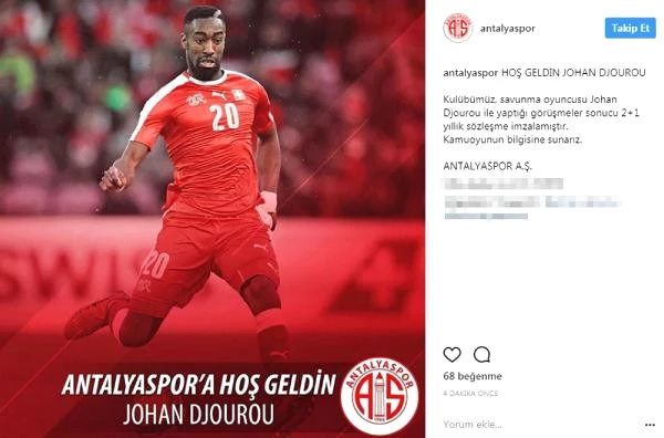 Antalyaspor, Djourou ile Anlaştı