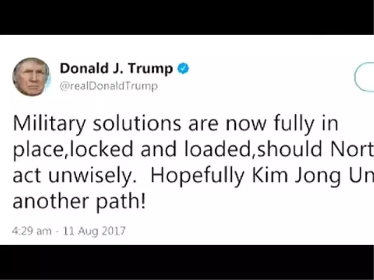 Donal Trump Kuzey Kore'ye Yine Sert Çıktı