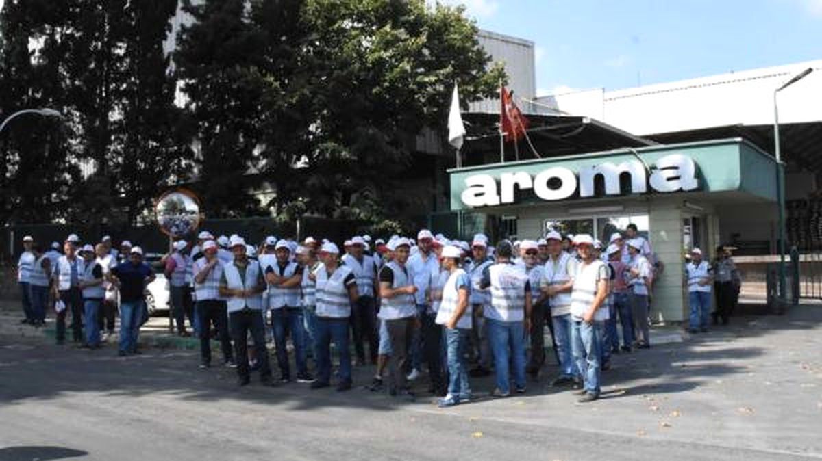 Bursa'da Aroma Meyve Suyu Fabrikasında Grev