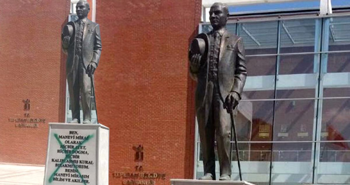 Büyük Taarruz'un Yıl Dönümünde Atatürk Heykeline Çirkin Saldırı