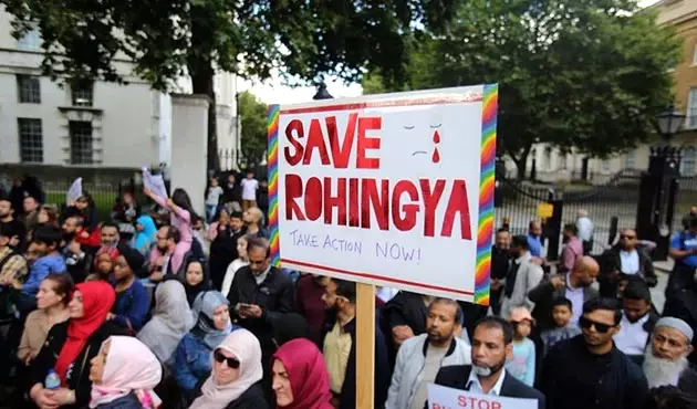 Danimarka'da Myanmar Protestosu