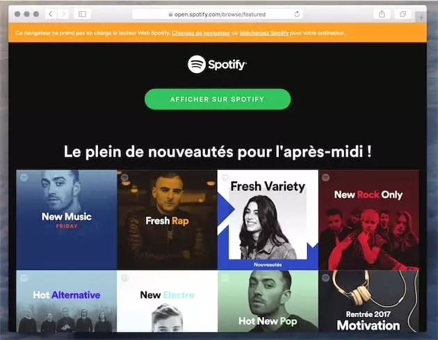 web player chrome spotify