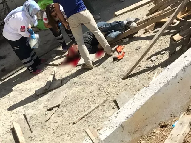 Suriyeli İnşaat İşçisi İskelesi Olmayan İnşaatın 7'inci Katından Beton Zemine Düştü