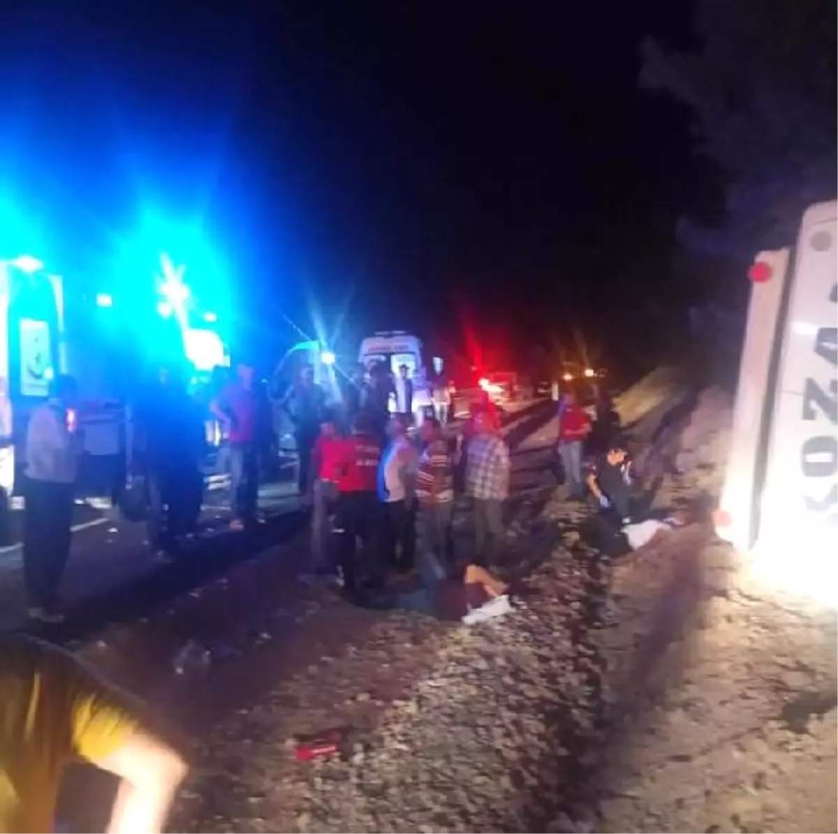 Yolcu Minibüsü Şarampole Devrildi: 7 Yaralı