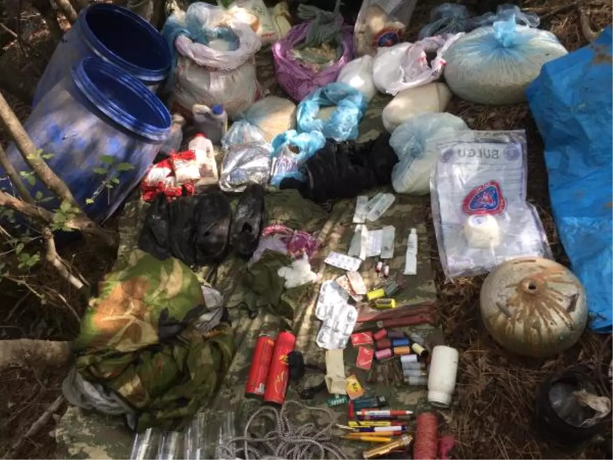 Amanoslar'da PKK Sığınağında Patlayıcı Ele Geçirildi