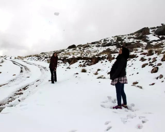 Erzurum'un Yüksekleri Beyaza Büründü