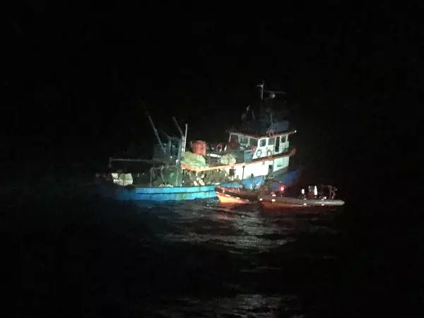 Teröristleri Suriye'den Getiren Tekne, Yediemine Çekildi