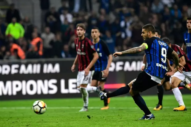 İtalya'da Milano Derbisinde Inter, Milan'ı 3-2 Yendi