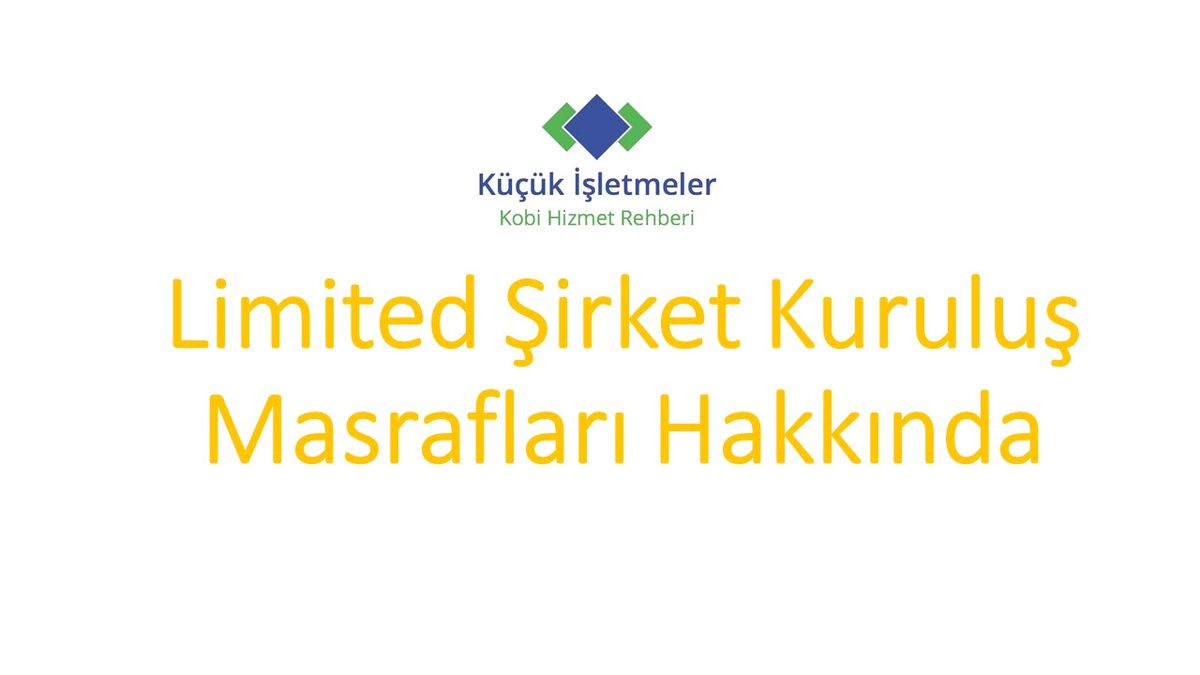 Limited Şirket Kuruluş Masrafları Hakkında