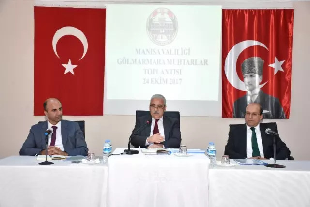 Vali Güvençer, Gölmarmara'da Muhtarları Dinledi Vali Güvençer, Gölmarmara'da Muhtarları Dinledi