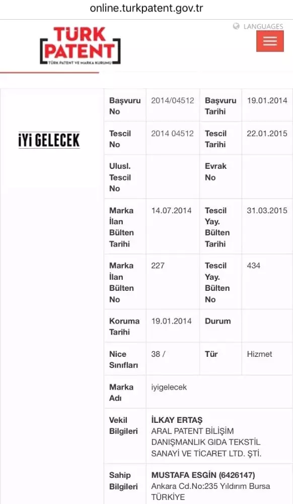 Meral Akşener'in Partisinin 'İyi Gelecek' Sloganına Patent Engeli Meral Akşener'in Partisinin 'İyi Gelecek' Sloganına Patent Engeli