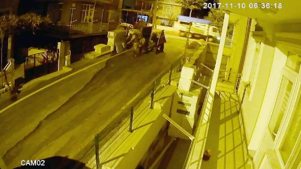 At Arabalı Hırsızlar Kameraya Yakalandı