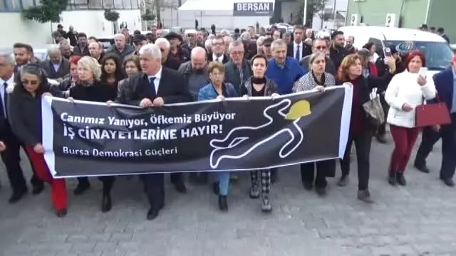 Patlamanın Olduğu Fabrikanın Önünde Protesto Patlamanın Olduğu Fabrikanın Önünde Protesto