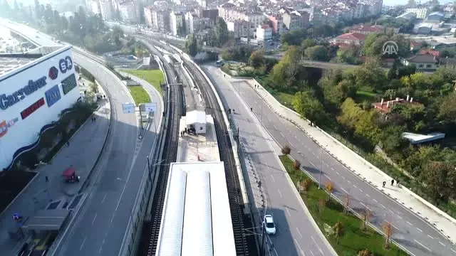 HalkalıGebze Banliyö Hattı Çalışmaları Sürüyor Havadan Görüntüler