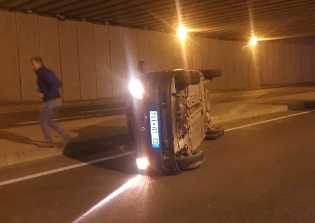 Edirne de Trafik Kazası: 1 Yaralı