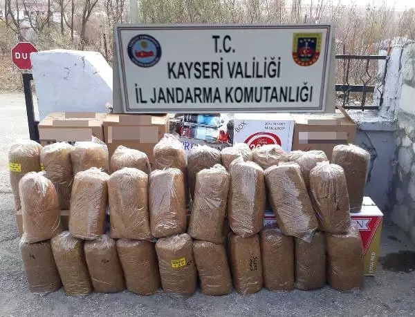 Kayseri'de Kaçak 140 Kilo Kıyılmış Tütün Ele Geçirildi