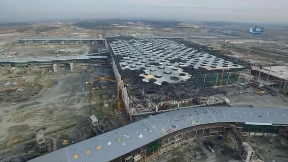 Yapımı Devam Eden 3. Havalimanı'nın Son Durumu Havadan Görüntülendi