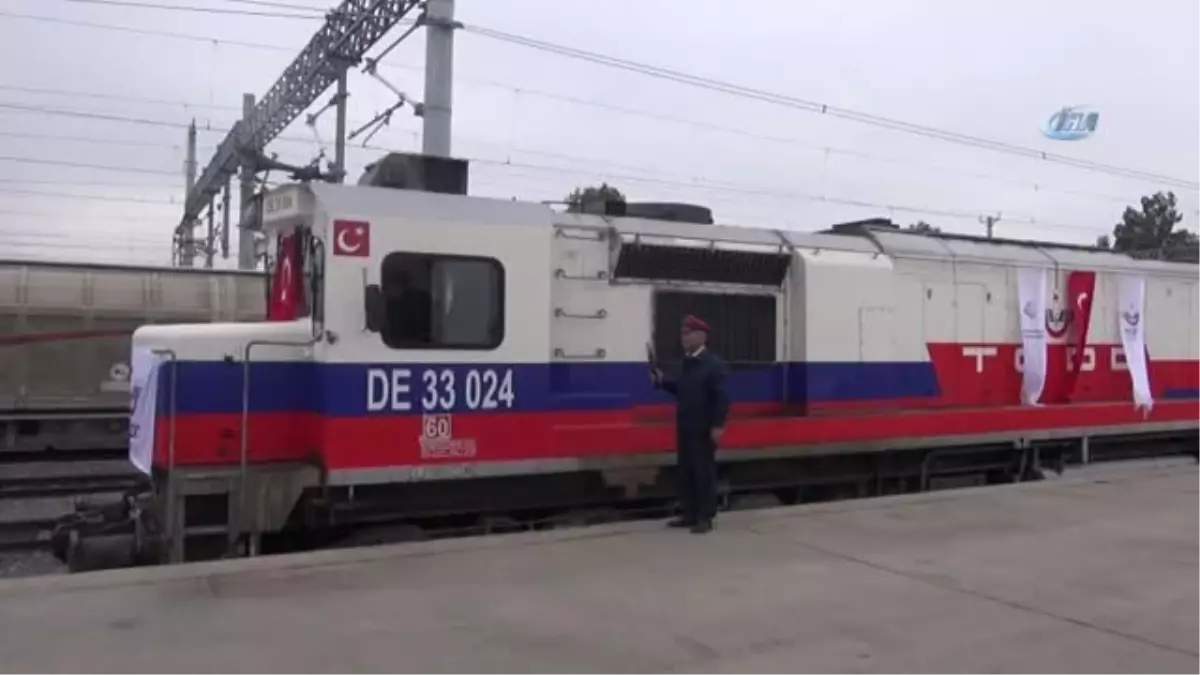 Bakü-Tiflis-Kars Demiryolu Hattı'nda Türkiye'den İlk Tren Yola Çıktı