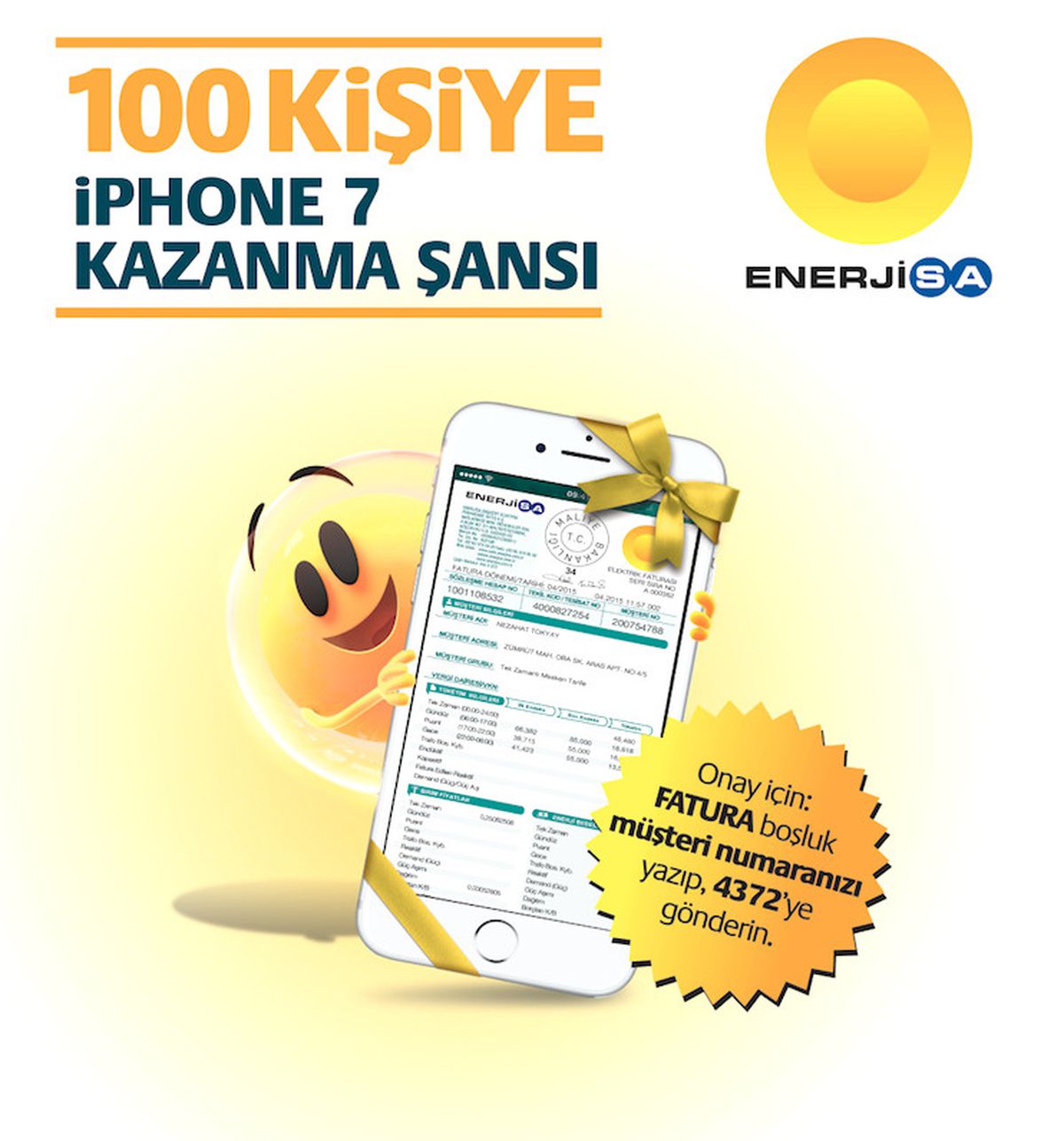 Enerjisa'dan Çekilişle 100 Müşterisine İphone 7 Hediye