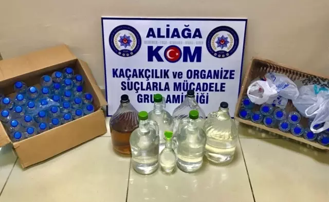İzmir'de Kaçak İçki Ele Geçirildi